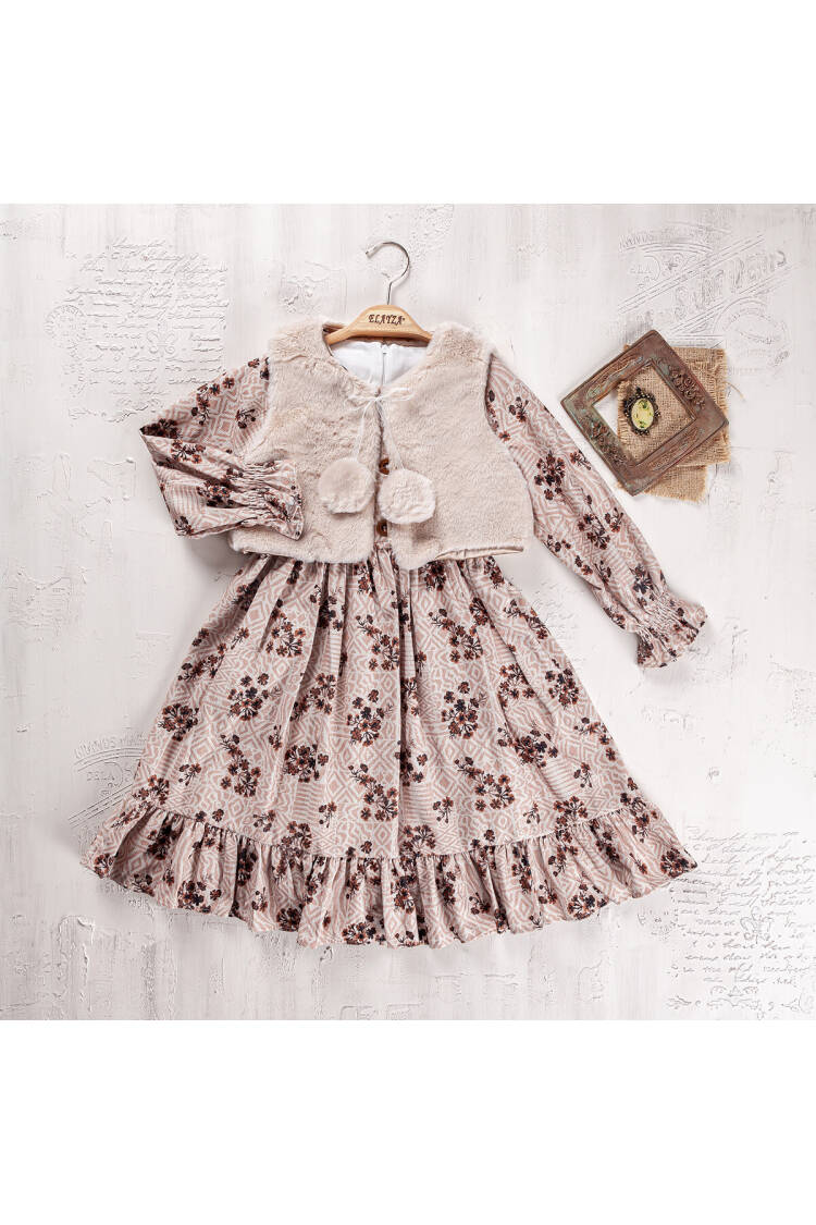 Wholesale Girls 2-Piece Dress and Vest Set 6-9Y 2023-2287 - Brand: Elayza - Kids & Baby Clothes Wholesale - Globality Store