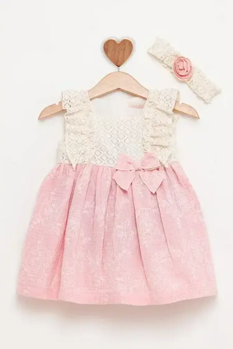 Wholesale Baby Girl Dress and Headband 6-12M - Brand: BabyRose - Kids & Baby Clothes Wholesale - Globality Store