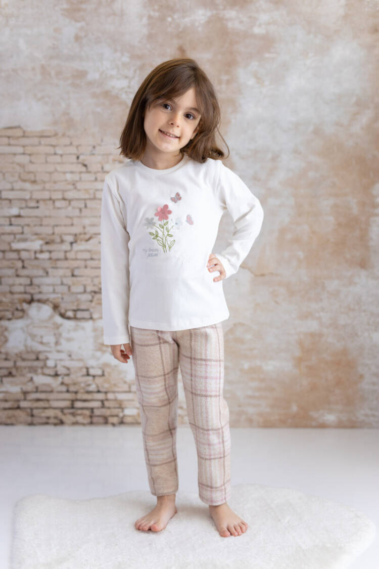 Wholesale Baby Girl Embroidery Detailed T-shirt and Leggings Set 6-48M - Brand: Mininio - Kids & Baby Clothes Wholesale - Globality Store