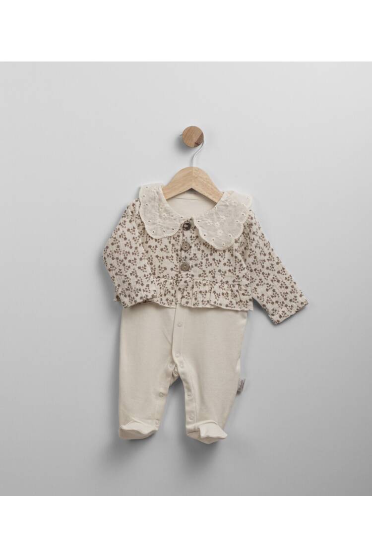 Wholesale Baby Girl Floral Patterned Jumpsuit 0-6M - Brand: Bebbemini - Kids & Baby Clothes Wholesale - Globality Store
