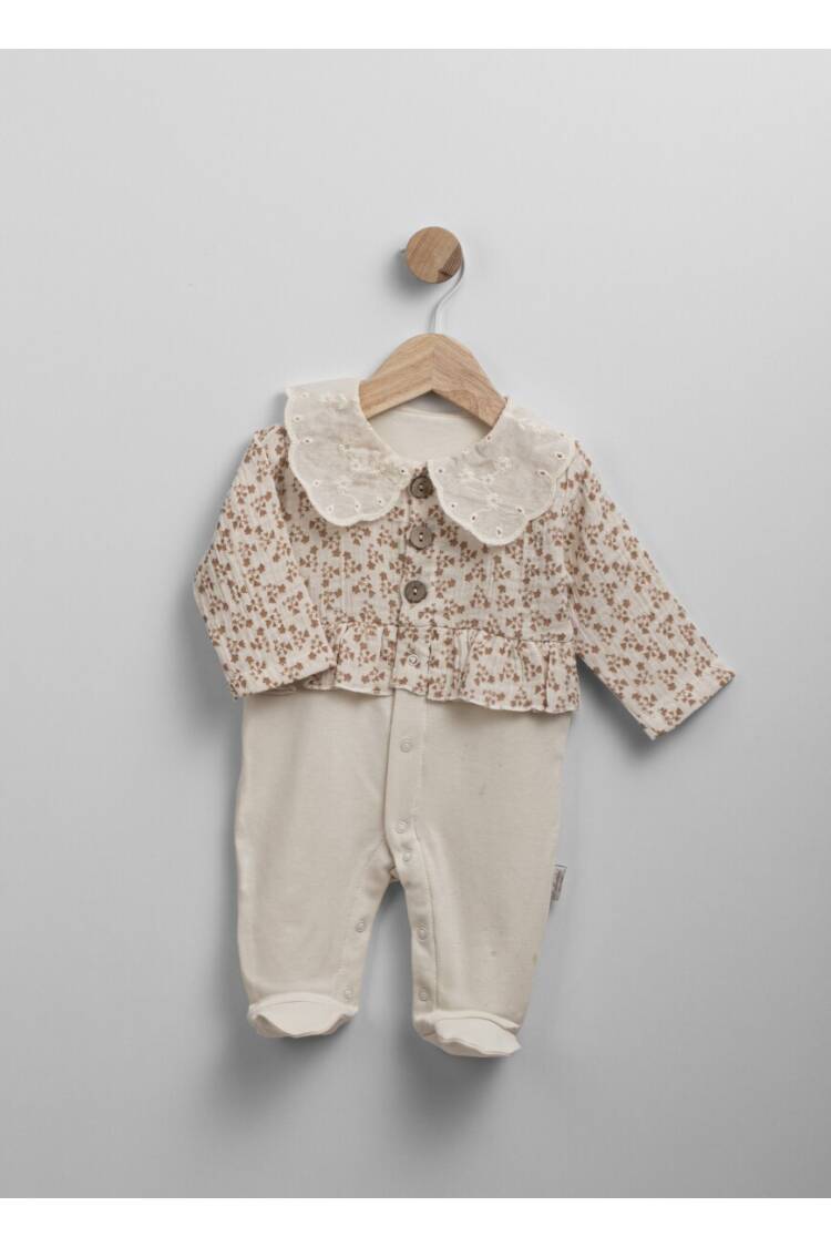 Wholesale Baby Girl Floral Patterned Jumpsuit 0-6M - Brand: Bebbemini - Kids & Baby Clothes Wholesale - Globality Store
