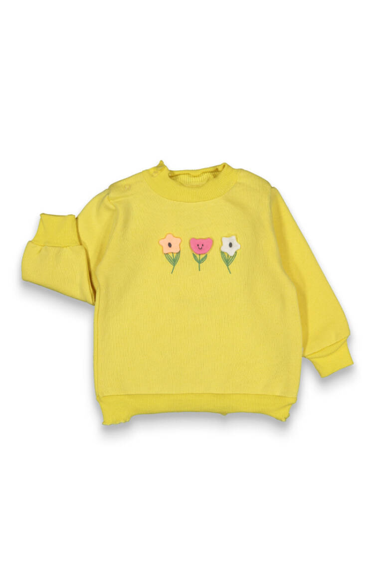 Wholesale Baby Girl Flower Embroidered Three-Ply Sweatshirt 6-18M - Brand: Tuffy - Kids & Baby Clothes Wholesale - Globality Store