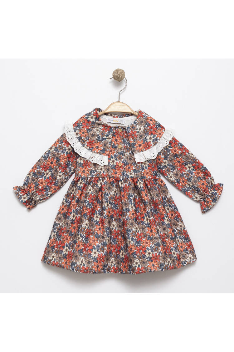 Wholesale Baby Girl Flower Patterned Dress 6-24M - Brand: Timo - Kids & Baby Clothes Wholesale - Globality Store