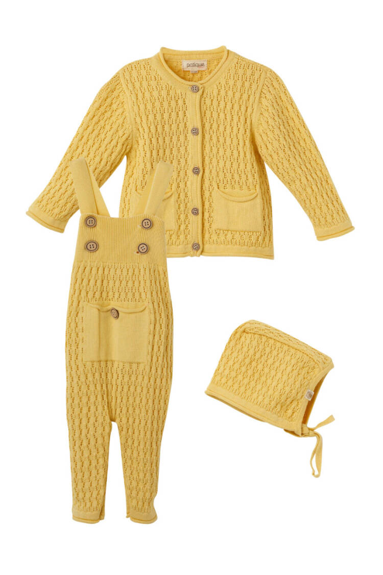 Wholesale Baby Girl Organic Cotton 3-Piece Set 3-18M - Brand: Uludağ Triko - Kids & Baby Clothes Wholesale - Globality Store