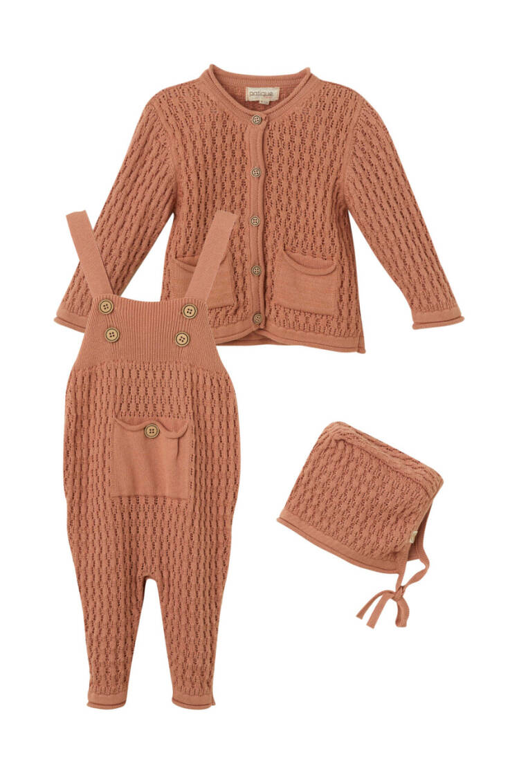 Wholesale Baby Girl Organic Cotton 3-Piece Set 3-18M - Brand: Uludağ Triko - Kids & Baby Clothes Wholesale - Globality Store