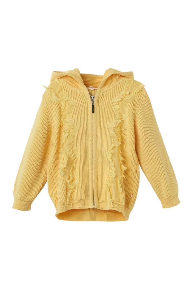 Wholesale Baby Girl Organic Cotton Hooded Tassel Cardigan - Brand: Uludağ Triko - Kids & Baby Clothes Wholesale - Globality Store