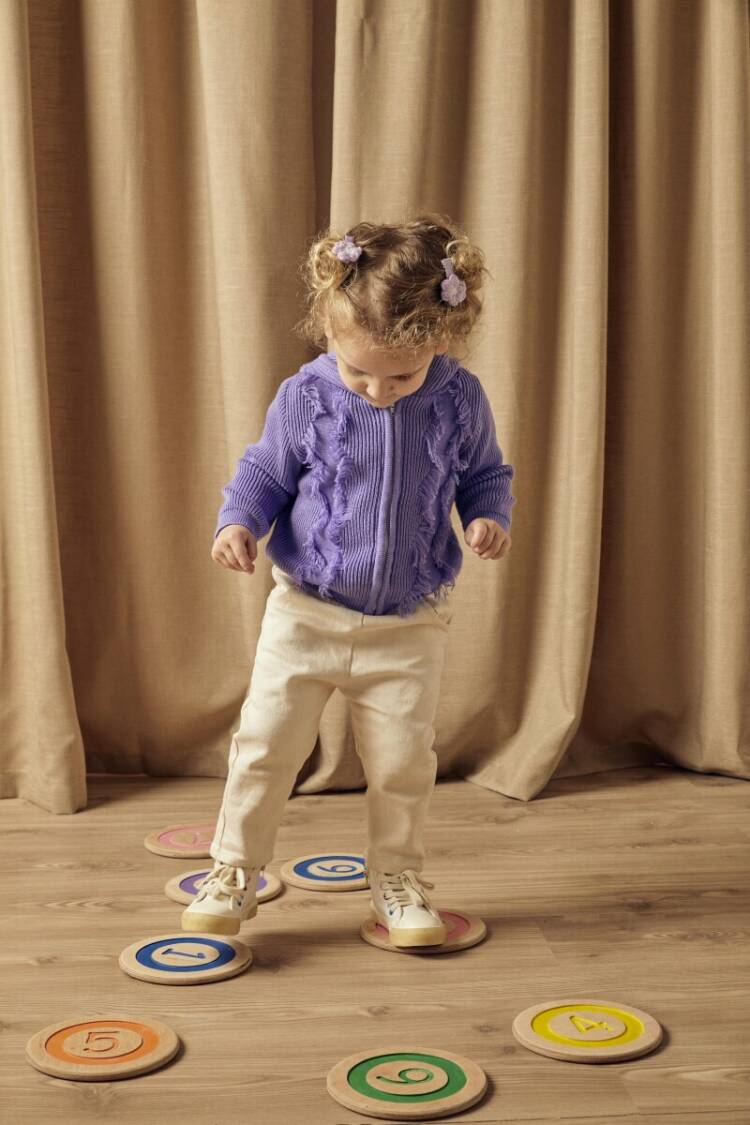 Wholesale Baby Girl Organic Cotton Hooded Tassel Cardigan - Brand: Uludağ Triko - Kids & Baby Clothes Wholesale - Globality Store