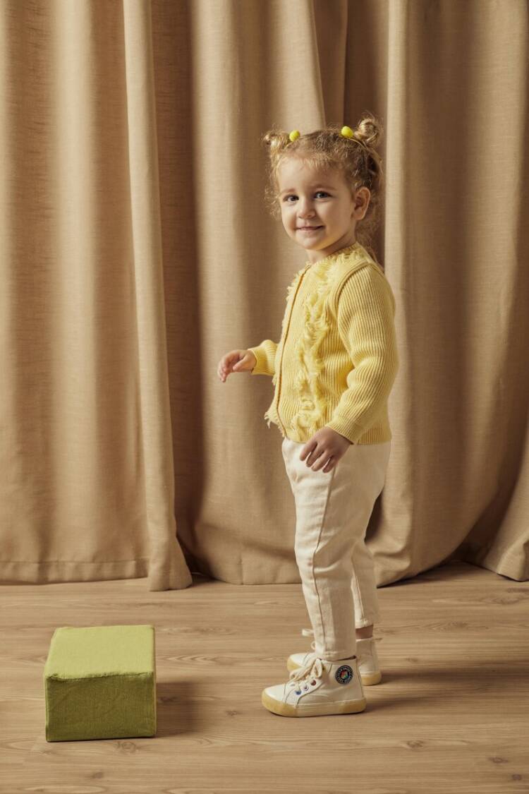 Wholesale Baby Girl Organic Cotton Tassel Cardigan 6-36M - Brand: Uludağ Triko - Kids & Baby Clothes Wholesale - Globality Store