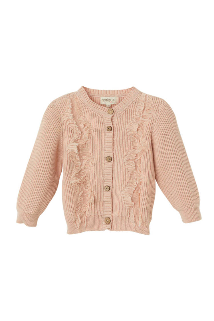 Wholesale Baby Girl Organic Cotton Tassel Cardigan 6-36M - Brand: Uludağ Triko - Kids & Baby Clothes Wholesale - Globality Store