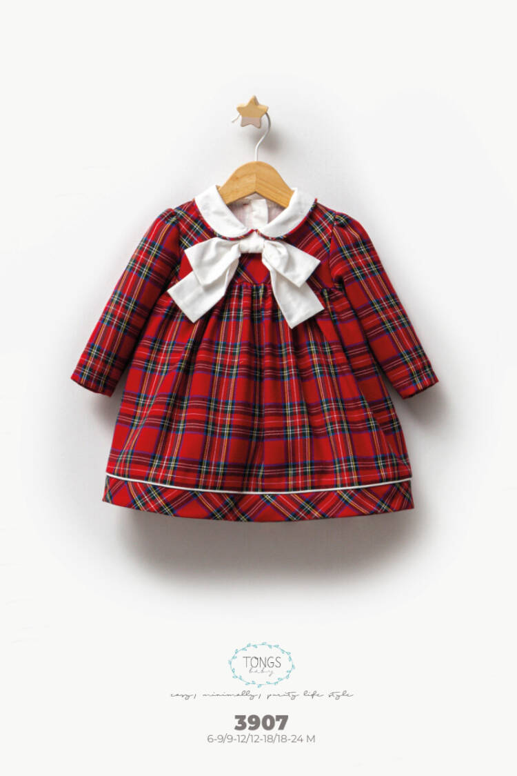 Wholesale Baby Girl Plaid Dress 6-24M - Brand: Tongs - Kids & Baby Clothes Wholesale - Globality Store