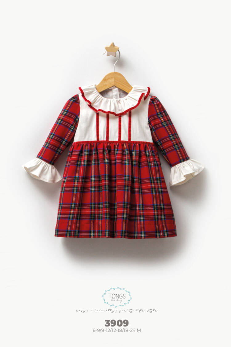 Wholesale Baby Girl Plaid Dress 6-24M - Brand: Tongs - Kids & Baby Clothes Wholesale - Globality Store