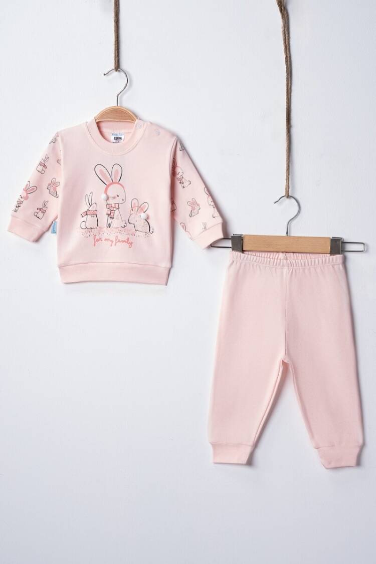 Wholesale Baby Girl Rabbit Pajama Set 3-9M - Brand: Hoppidik - Kids & Baby Clothes Wholesale - Globality Store
