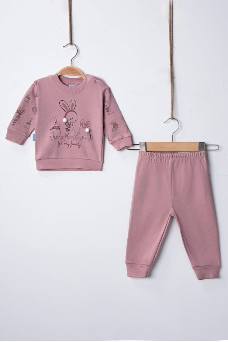 Wholesale Baby Girl Rabbit Pajama Set 3-9M - Brand: Hoppidik - Kids & Baby Clothes Wholesale - Globality Store