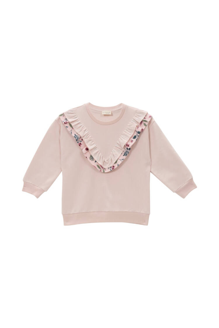 Wholesale Baby Girl Ruffle Detailed Sweatshirt 6-48M - Brand: Mininio - Kids & Baby Clothes Wholesale - Globality Store
