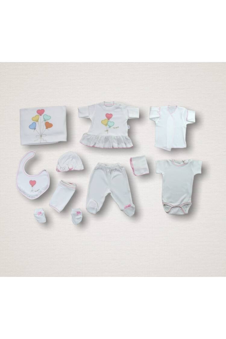 Wholesale Baby Girls 10-Piece Newborn Set 0-3M - Brand: Tomuycuk - Kids & Baby Clothes Wholesale - Globality Store