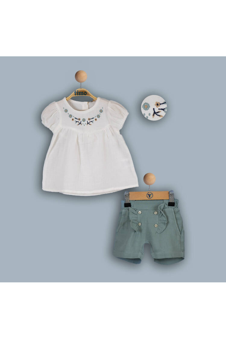 Wholesale Baby Girls 2-Piece Blouse and Shorts Set 6-24M - Brand: Timo - Kids & Baby Clothes Wholesale - Globality Store