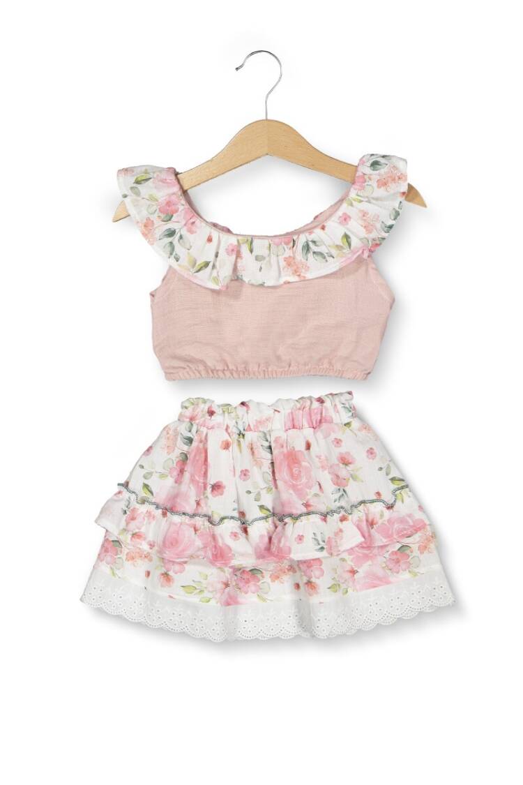 Wholesale Baby Girls 2-Piece Blouse and Skirt Set 6-24M - Brand: Boncuk Bebe - Kids & Baby Clothes Wholesale - Globality Store
