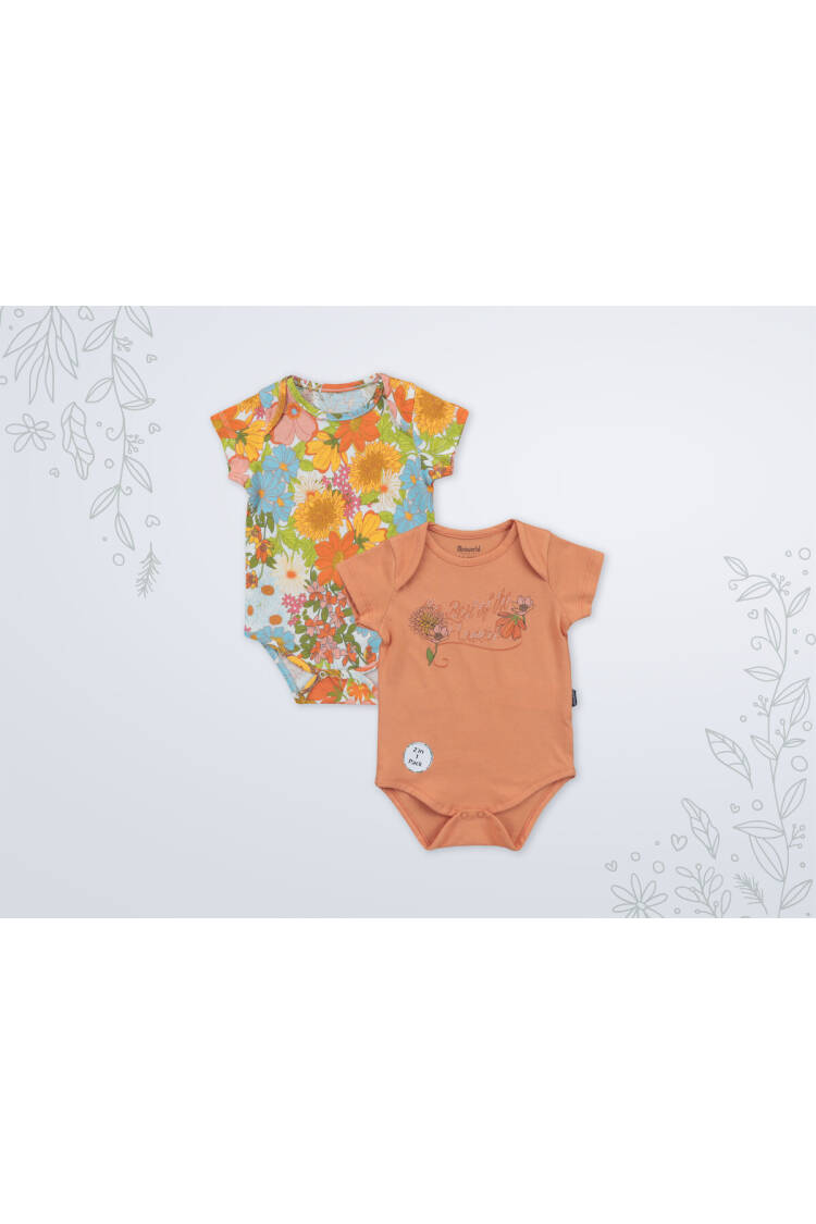 Wholesale Baby Girls 2-Piece Bodysuit 3-18M - Brand: Miniworld - Kids & Baby Clothes Wholesale - Globality Store