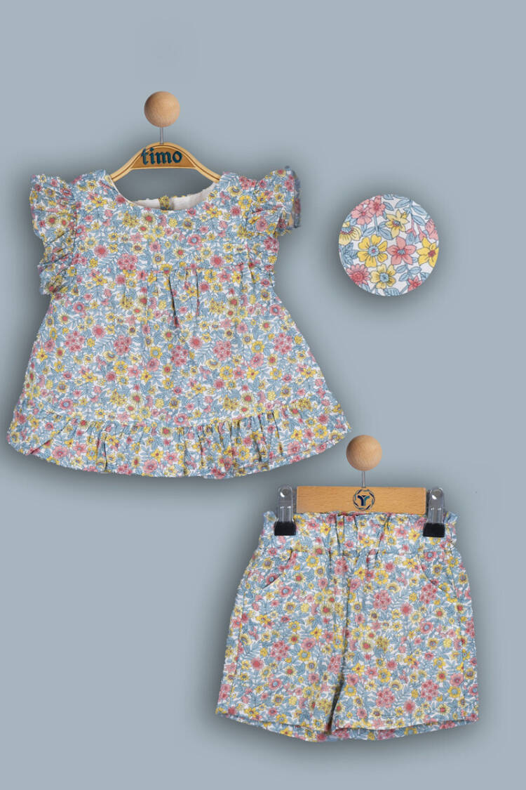 Wholesale Baby Girls 2-Piece Dress and Shorts Set 6-24M - Brand: Timo - Kids & Baby Clothes Wholesale - Globality Store