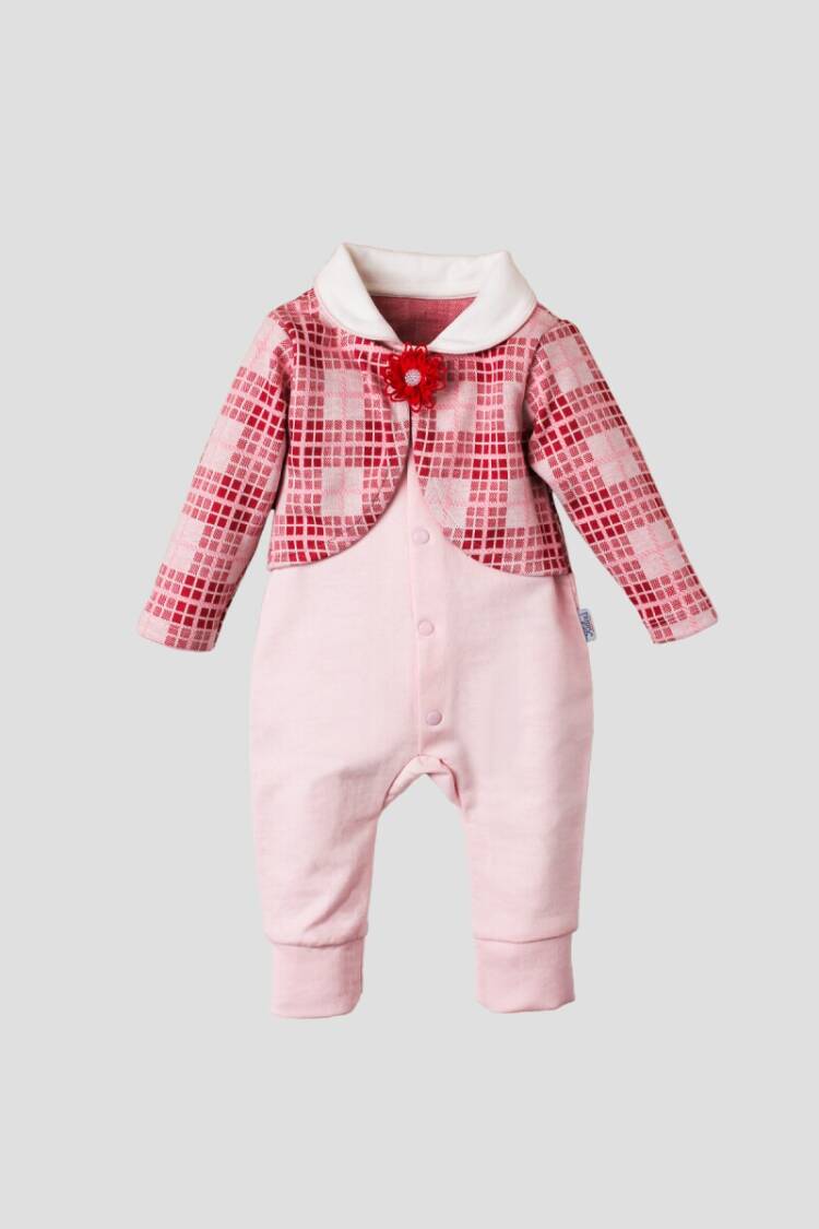 Wholesale Baby Girls 2-Piece Jumpsuit Set with Bolero 3-12M - Brand: Kidexs - Kids & Baby Clothes Wholesale - Globality Store