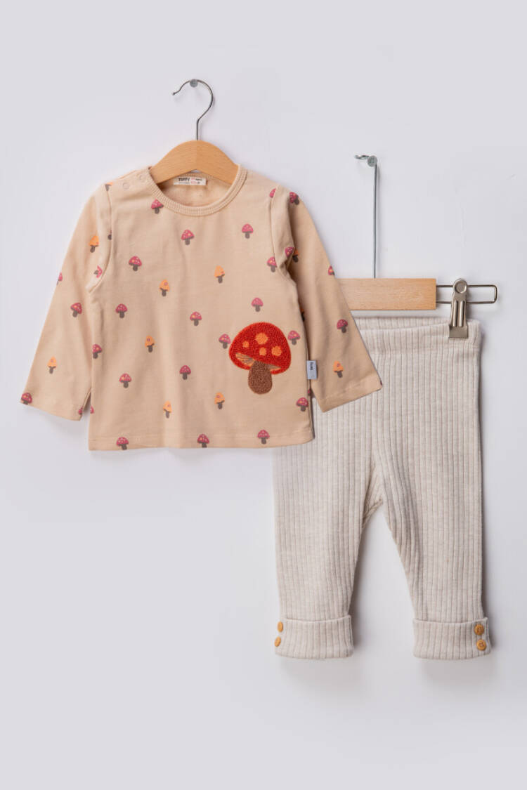 Wholesale Baby Girls 2-Piece Patterned Tracksuit Set 6-18M - Brand: Tuffy - Kids & Baby Clothes Wholesale - Globality Store
