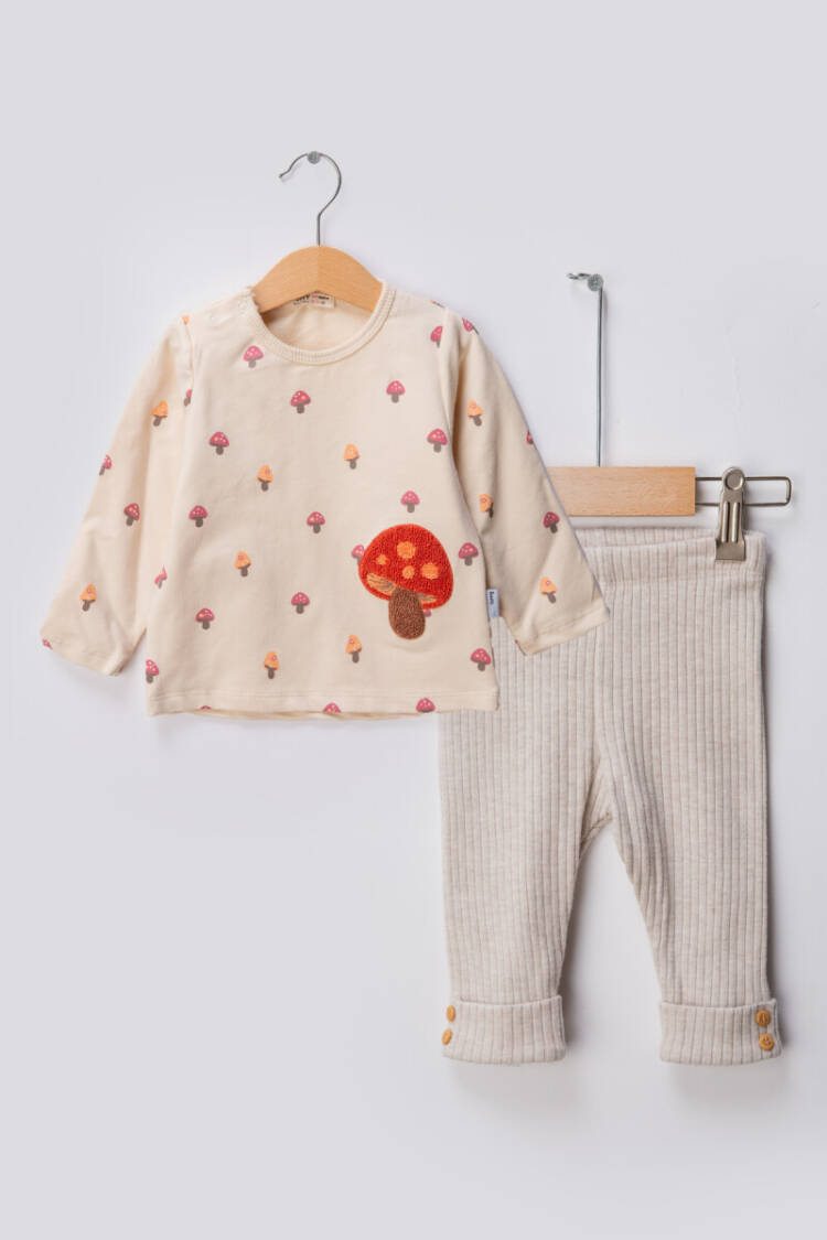 Wholesale Baby Girls 2-Piece Patterned Tracksuit Set 6-18M - Brand: Tuffy - Kids & Baby Clothes Wholesale - Globality Store