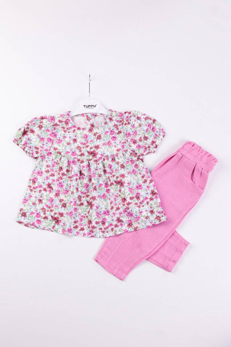 Wholesale Baby Girls 2-Piece T-Shirt and Pants Set 6-18M - Brand: Tuffy - Kids & Baby Clothes Wholesale - Globality Store