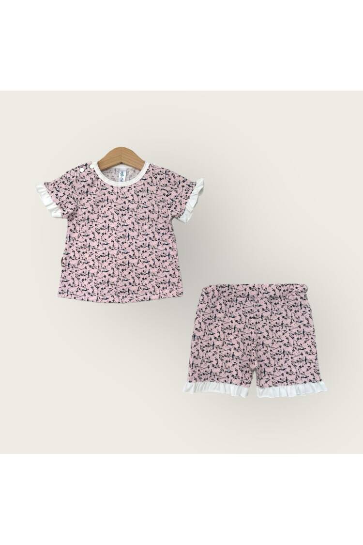 Wholesale Baby Girls 2-Piece T-Shirt and Shorts Set 6-18M - Brand: Algiy Mini - Kids & Baby Clothes Wholesale - Globality Store