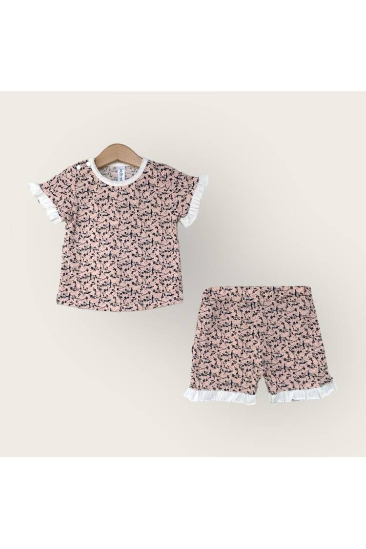 Wholesale Baby Girls 2-Piece T-Shirt and Shorts Set 6-18M - Brand: Algiy Mini - Kids & Baby Clothes Wholesale - Globality Store