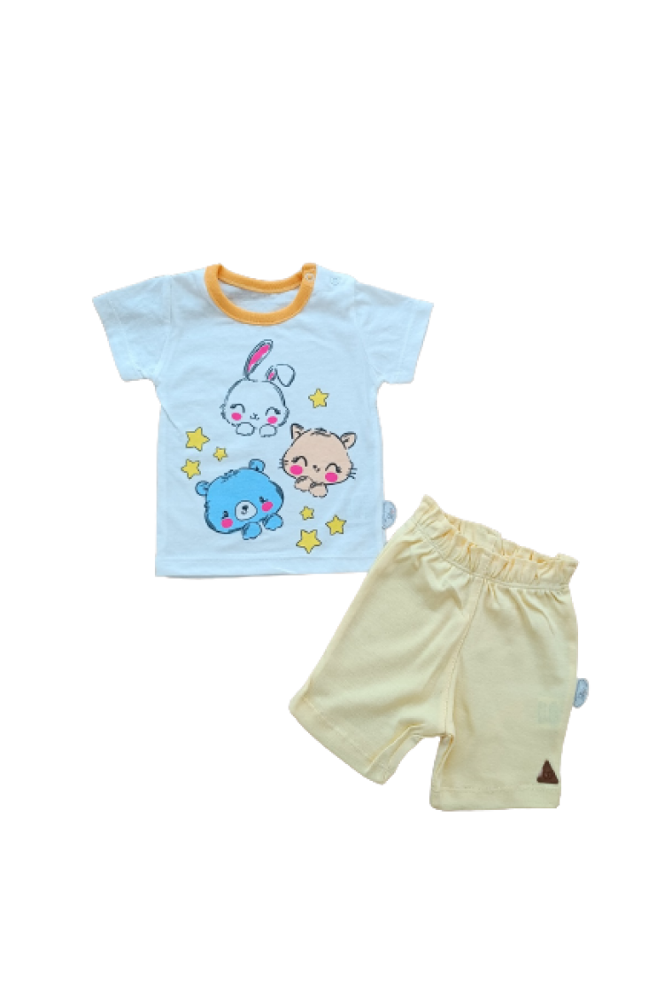 Wholesale Baby Girls 2-Piece T-shirt and Shorts Set 6-18M - Brand: Tomuycuk - Kids & Baby Clothes Wholesale - Globality Store