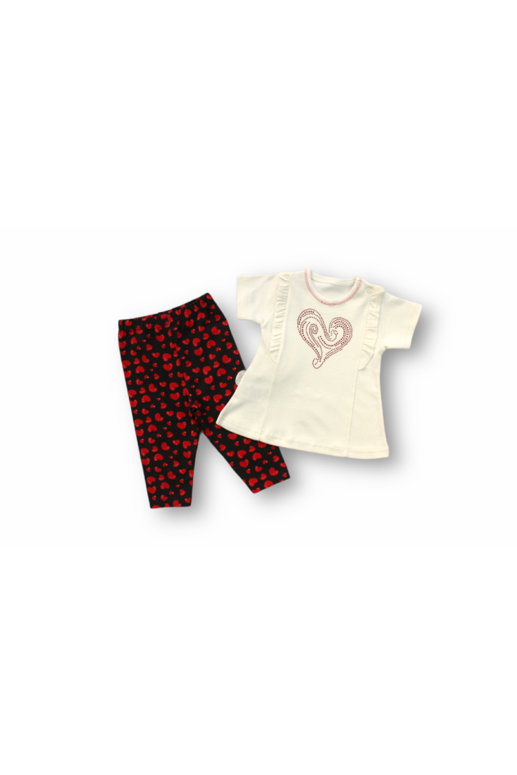 Wholesale Baby Girls 2-Piece T-Shirt Sets with Leggings 3-18M - Brand: Tomuycuk - Kids & Baby Clothes Wholesale - Globality Store