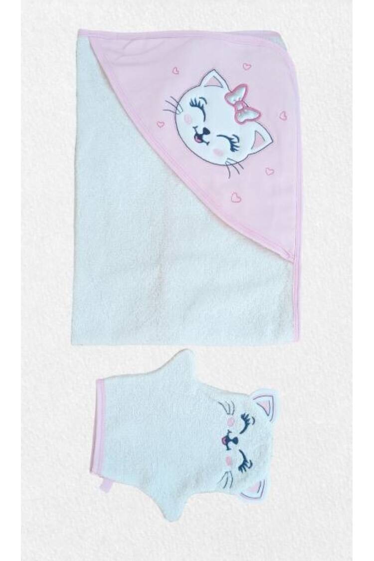 Wholesale Baby Girls 2-Piece Towel Set 0-18M - Brand: Tomuycuk - Kids & Baby Clothes Wholesale - Globality Store