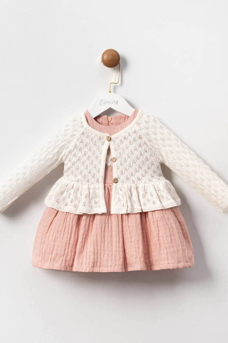Wholesale Baby Girls 2-Pieces Jacket and Dress Set 9-24M - Brand: Cumino - Women & Kids, Baby Clothes Wholesale - Globality Store