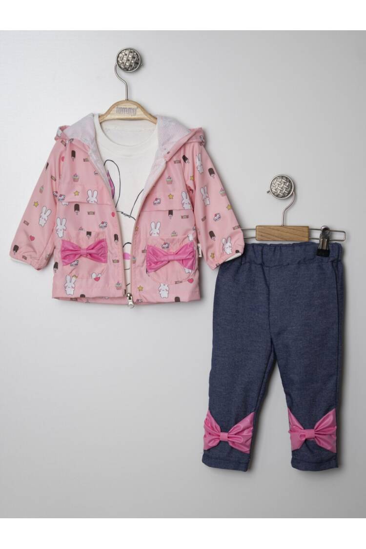 Wholesale Baby Girls 3-Piece Jacket Pants and Long Sleeve T-Shirt 6-18M - Brand: Lummy Baby - Kids & Baby Clothes Wholesale - Globality Store
