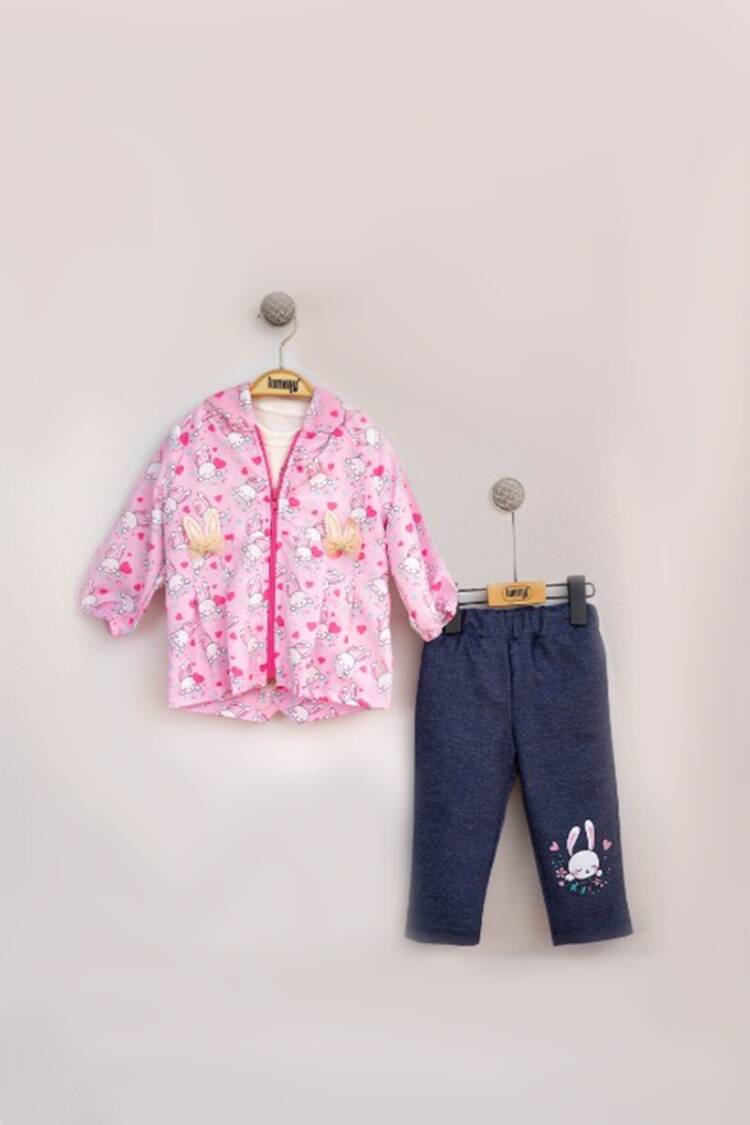 Wholesale Baby Girls 3-Piece Jacket Pants and Long Sleeve T-Shirt Set 6-18 - Brand: Lummy Baby - Kids & Baby Clothes Wholesale - Globality Store