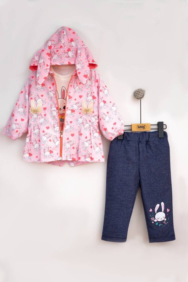 Wholesale Baby Girls 3-Piece Jacket Pants and Long Sleeve T-Shirt Set 6-18 - Brand: Lummy Baby - Kids & Baby Clothes Wholesale - Globality Store