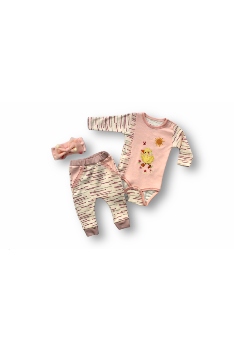 Wholesale Baby Girls 3-Piece Newborn Set 0-9M - Brand: Tomuycuk - Kids & Baby Clothes Wholesale - Globality Store