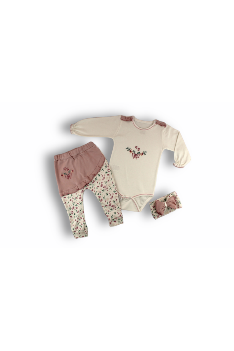 Wholesale Baby Girls 3-Piece Newborn Set 3-12M - Brand: Tomuycuk - Kids & Baby Clothes Wholesale - Globality Store