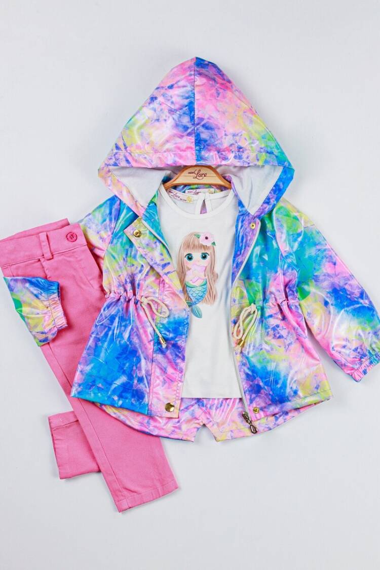 Wholesale Baby Girls 3-Piece Raincoat, Pants and Body Set 9-24M - Brand: Miss Lore - Kids & Baby Clothes Wholesale - Globality Store