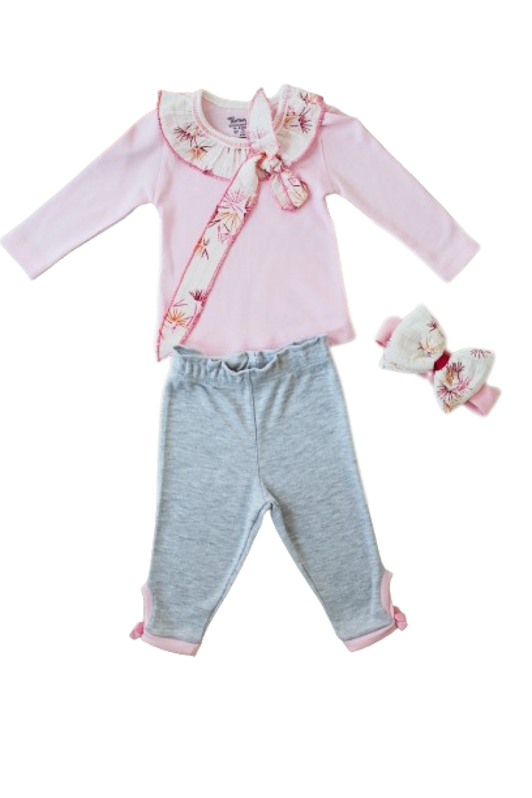 Wholesale Baby Girls 3-Piece Sweatshirt Pants and Headband Set 3-12M - Brand: Tomuycuk - Kids & Baby Clothes Wholesale - Globality Store