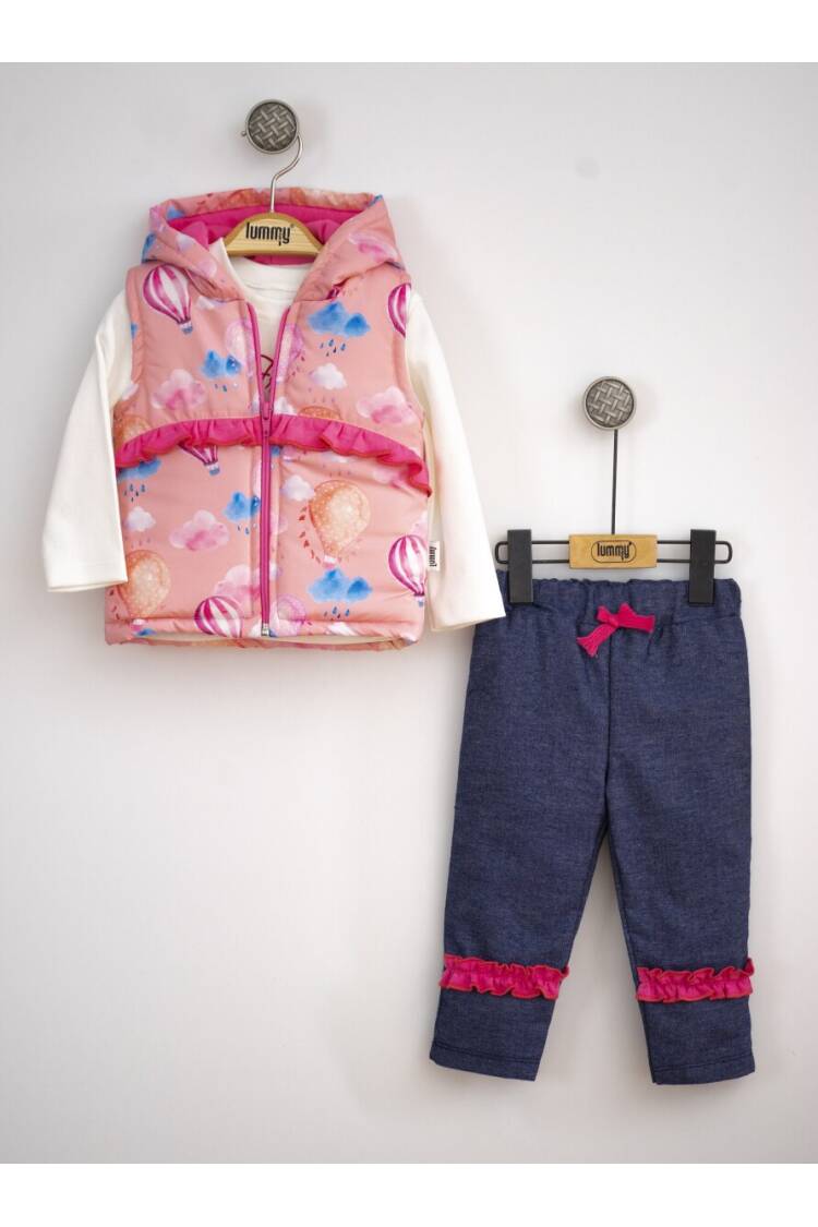 Wholesale Baby Girls 3-Piece Vest Pants and Long Sleeve T-Shirt 6-18M - Brand: Lummy Baby - Kids & Baby Clothes Wholesale - Globality Store