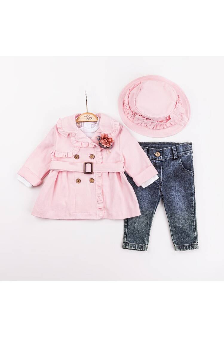 Wholesale Baby Girls 4-Piece Jacket, T-Shirt, Hat and Pants Set 9-24M - Brand: Miss Lore - Kids & Baby Clothes Wholesale - Globality Store
