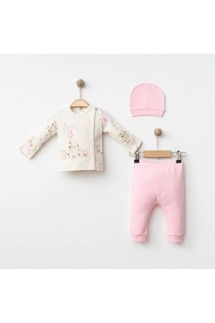 Wholesale Baby Girls 3-Pieces Newborn Set 0-3M - Brand: Gümüş Baby - Kids & Baby Clothes Wholesale - Globality Store