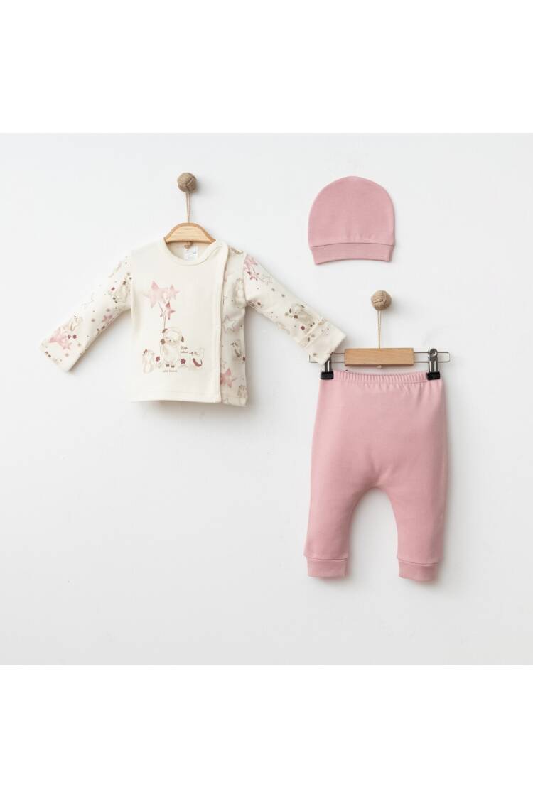 Wholesale Baby Girls 3-Pieces Newborn Set 0-3M - Brand: Gümüş Baby - Kids & Baby Clothes Wholesale - Globality Store