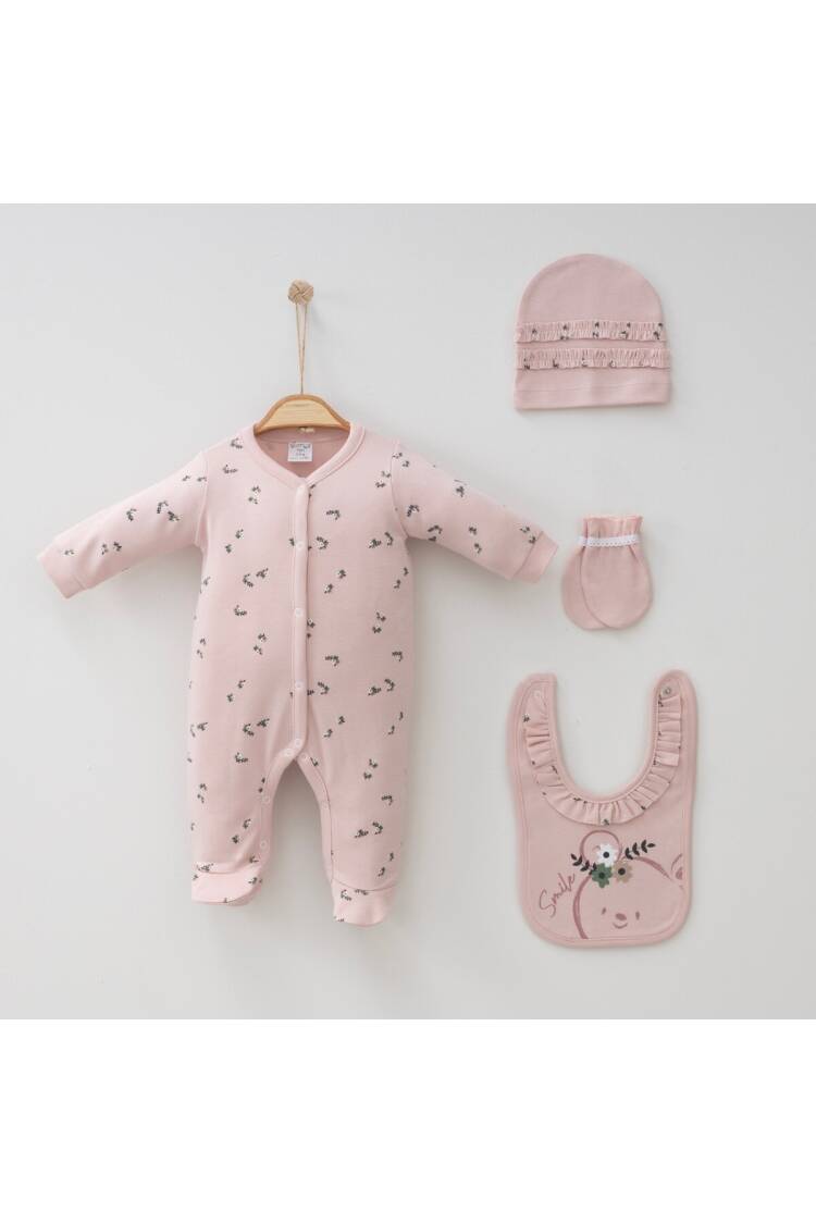 Wholesale Baby Girls 4-Pieces Newborn Set 0-3M - Brand: Gümüş Baby - Kids & Baby Clothes Wholesale - Globality Store