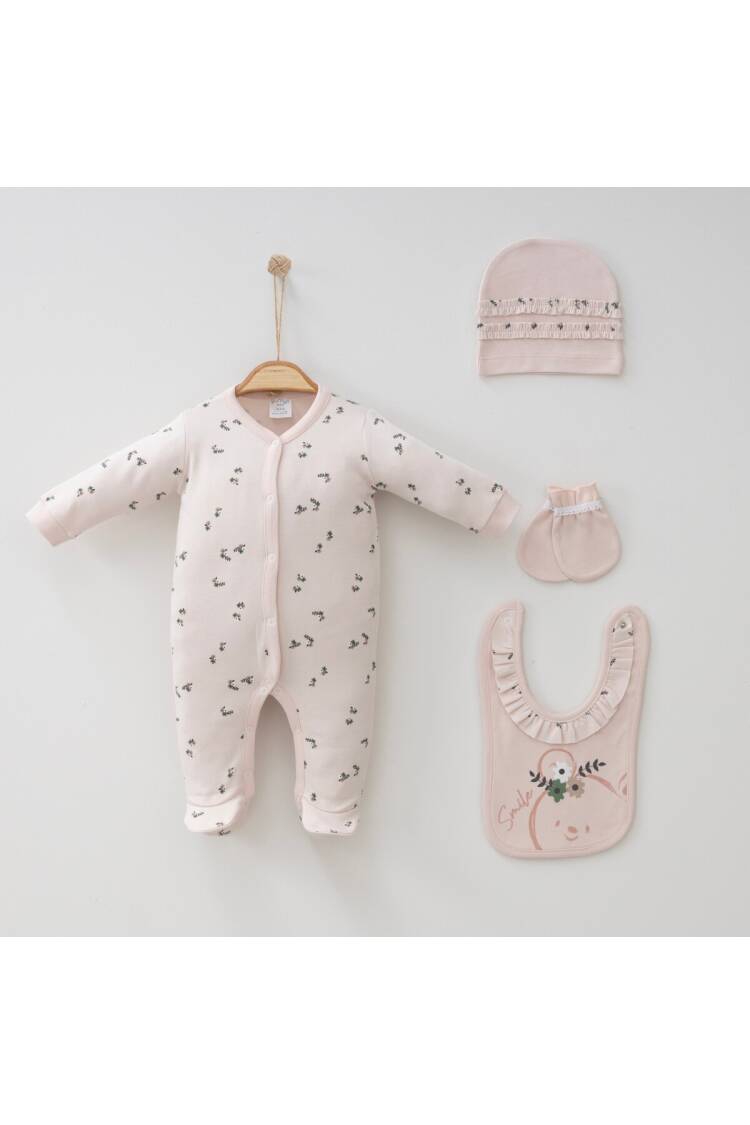 Wholesale Baby Girls 4-Pieces Newborn Set 0-3M - Brand: Gümüş Baby - Kids & Baby Clothes Wholesale - Globality Store