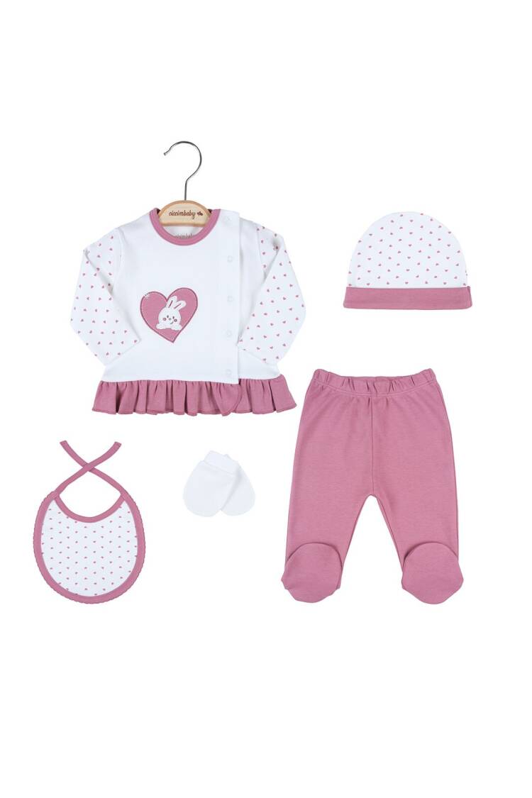 Wholesale Baby Girls 5-Piece Newborn Set 0-3M - Brand: Ciccimbaby - Kids & Baby Clothes Wholesale - Globality Store