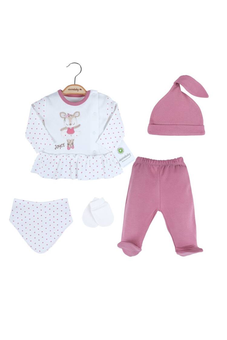 Wholesale Baby Girls 5-Piece Newborn Set 0-3M - Brand: Ciccimbaby - Kids & Baby Clothes Wholesale - Globality Store