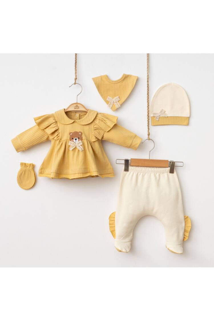 Wholesale Baby Girls 5-Piece Newborn Set 0-3M - Brand: Minizeyn - Kids & Baby Clothes Wholesale - Globality Store