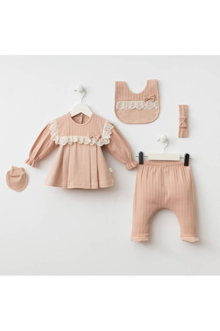 Wholesale Baby Girls 5-Piece Newborn Set 0-3M - Brand: Minizeyn - Kids & Baby Clothes Wholesale - Globality Store